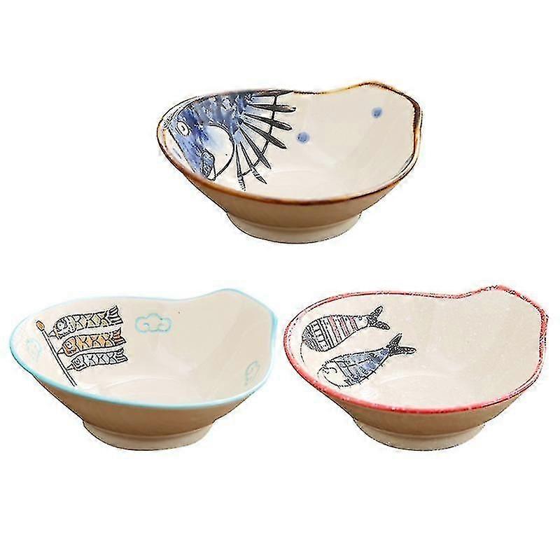 3pcs Ceramic Seasoning Bowl