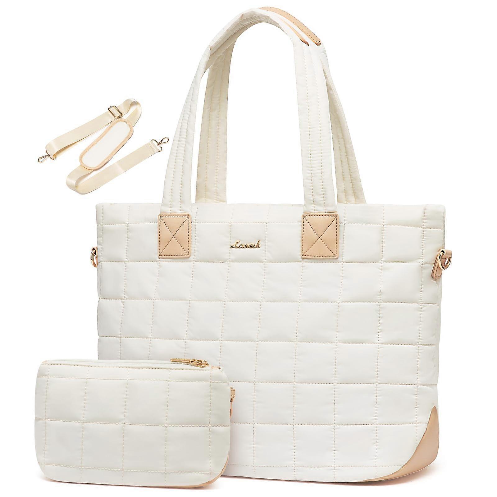 Large Puffer Quilted Tote Bag for Business