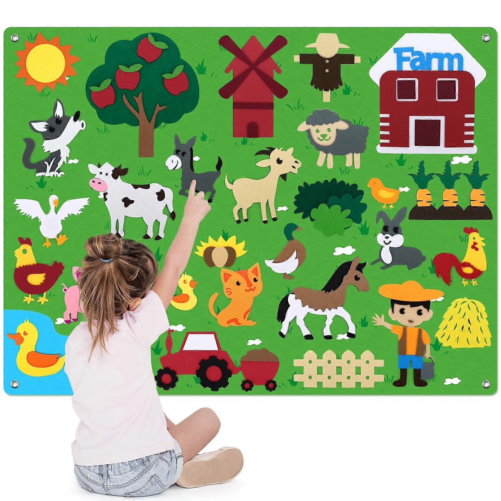 38 Pcs Felt Story Board Set for Classroom Wall Hanging, Educational, Multi-Color, Soft Felt Material, Creative Teaching Tool