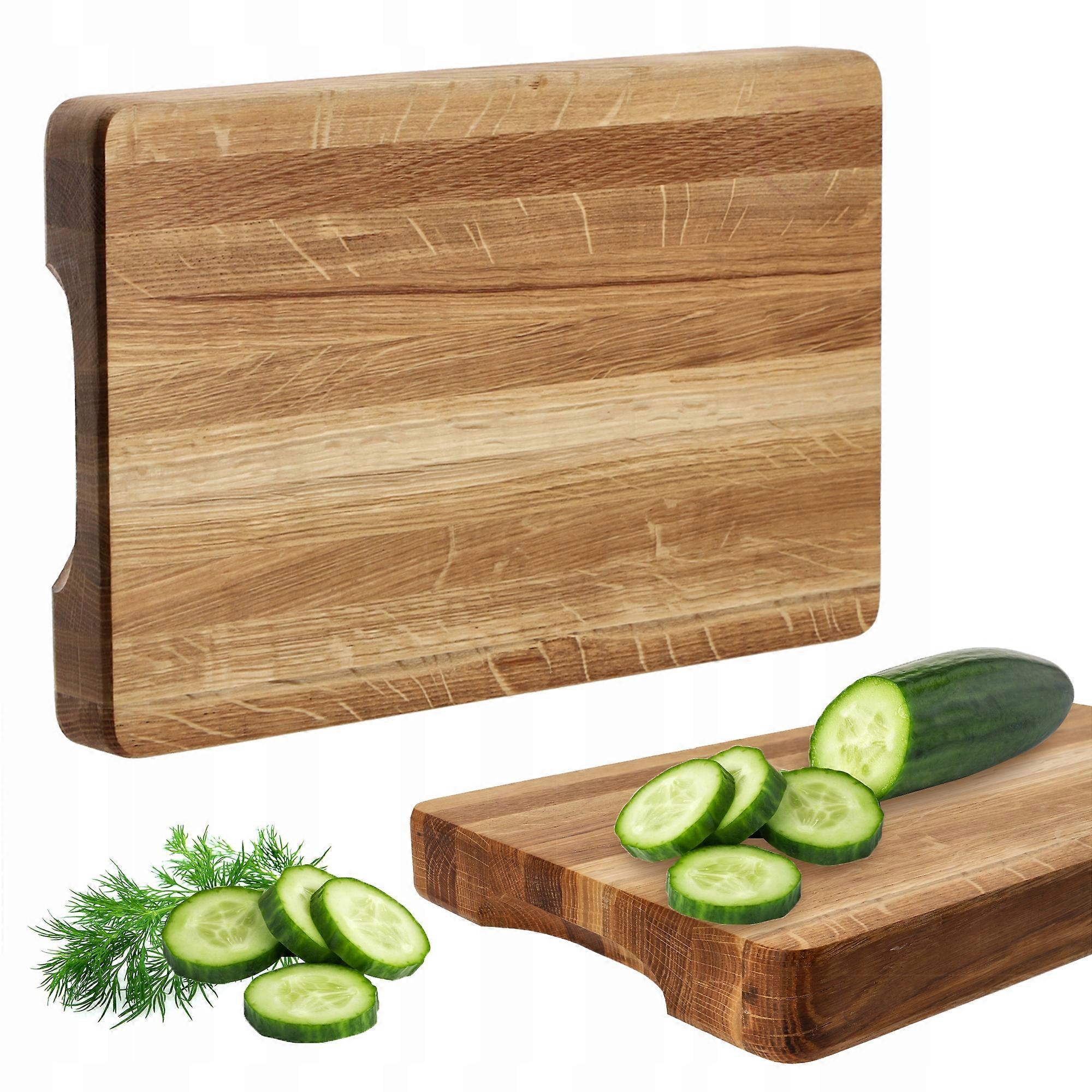KADAX Schneidebrett 40x25 Holz Eichenblock groß