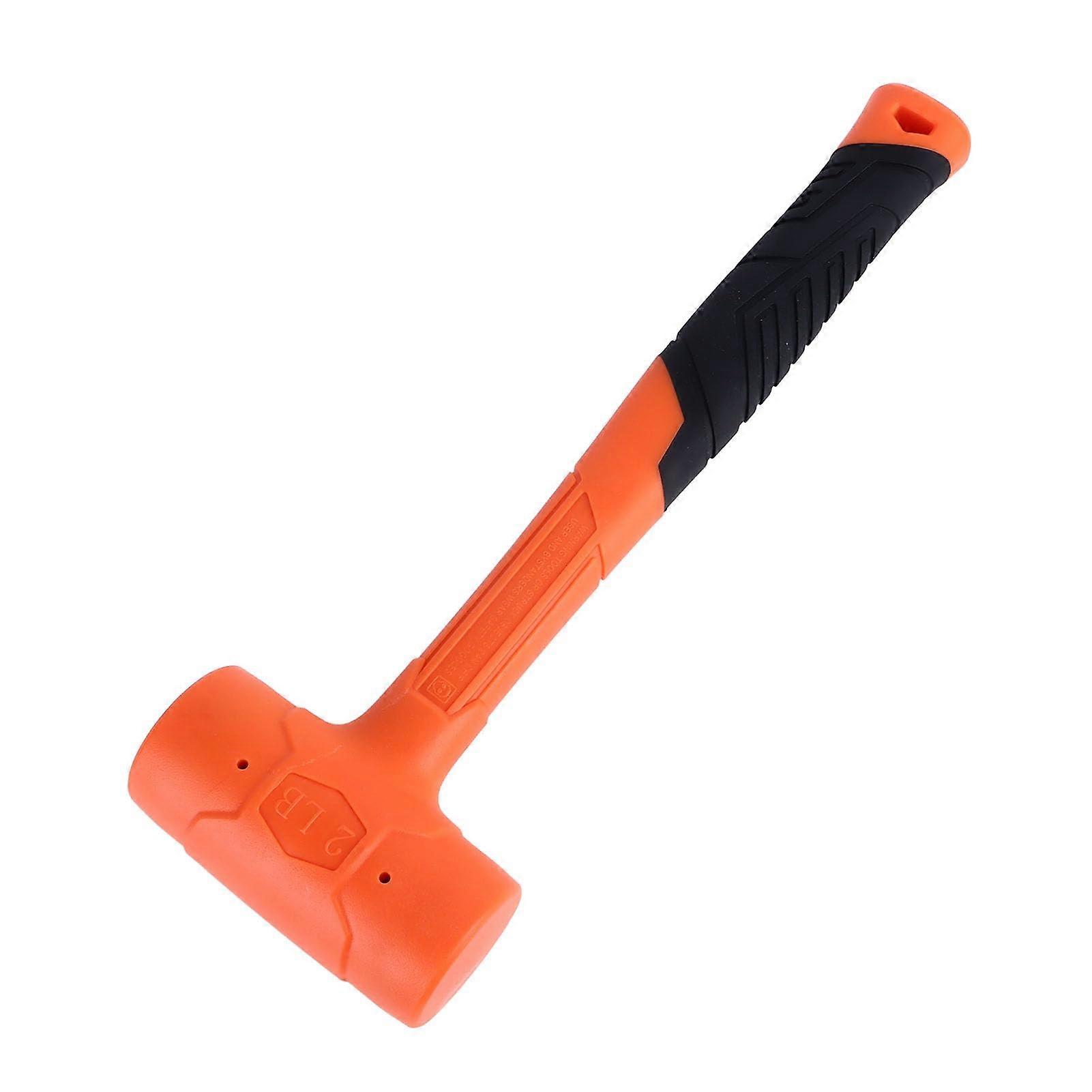 Rubber Hammer, Rubber Mallet Hammer 2LB Ergonomic Grip Handle Non Rebounding Hard Skin Hammer Multi Purpose Tool for Home, Mallets