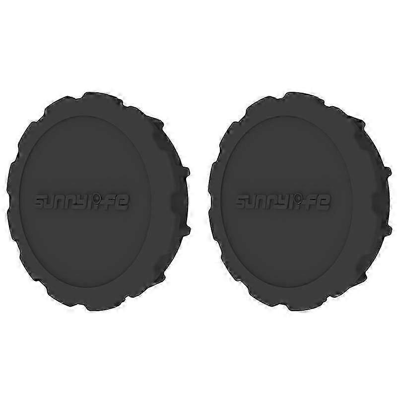 SUNNYLIFE for OSMO ACTION4/3 Silicone Lens Cap Cover 2 Pcs/Set Sports Camera Protective Case Shell
