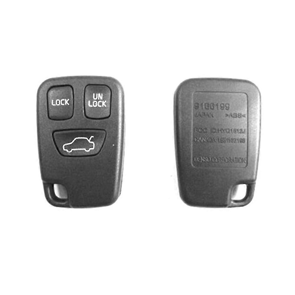Portable Replacement 3 Buttons Remote Key Fob Case Shell Cover for S40 V40 S70 C70 V70 XC70 XC90 (Black)