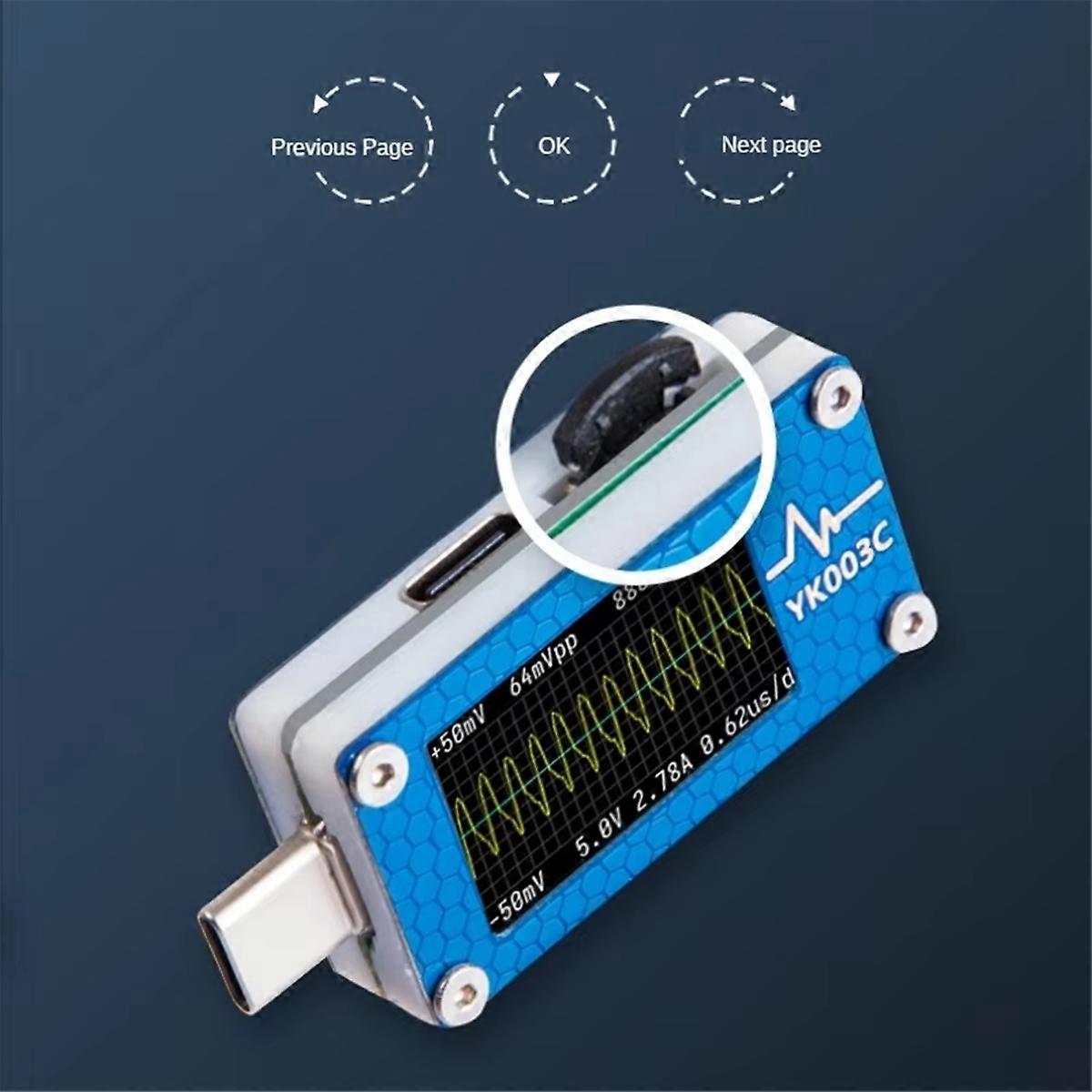 YK003C USB Tester Voltmeter Ammeter TYPE-C Fast Charge Detection Trigger  Capacity Measurement Ripple