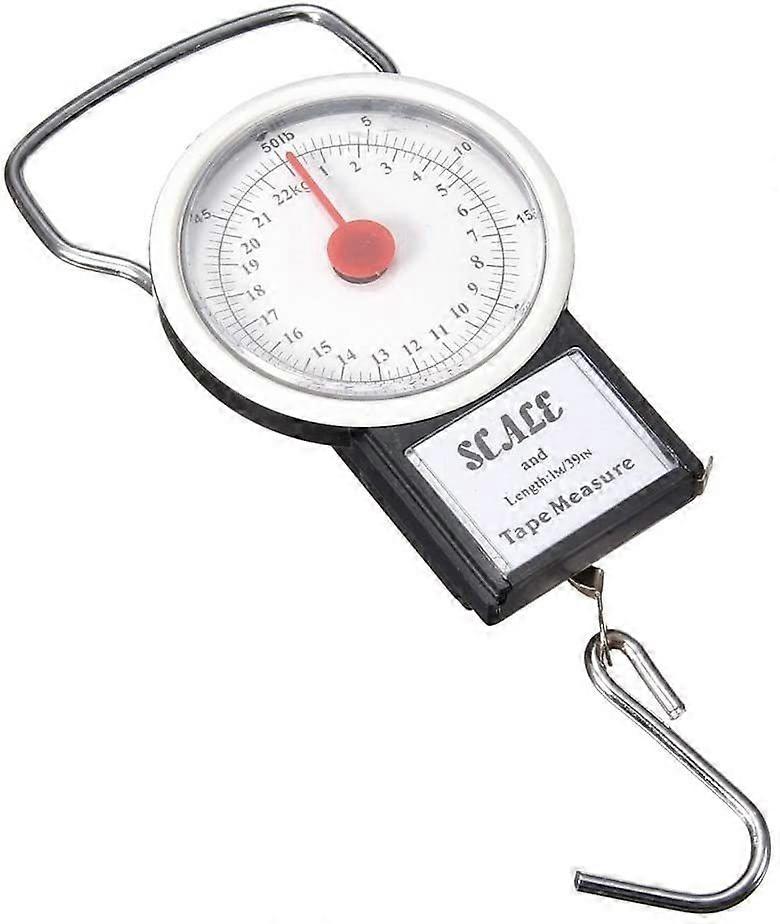 Scale, Scale and Dynamometer 2 in 1 Luggage Scale with Measuring Tape - Portable Hand Weight with 22kg Capacity and 1m Measuring Tape for Accurate Wei