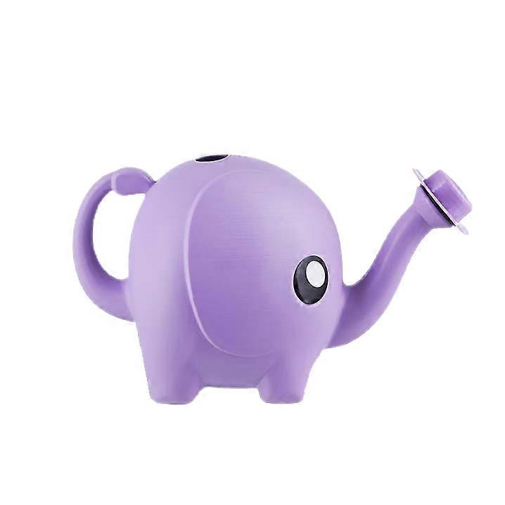 Watering Can, Large Garden Watering Can, Pictographic Watering Can, Cartoon Watering Can, Domestic Child Watering Can (Thickened Elephant Purple)