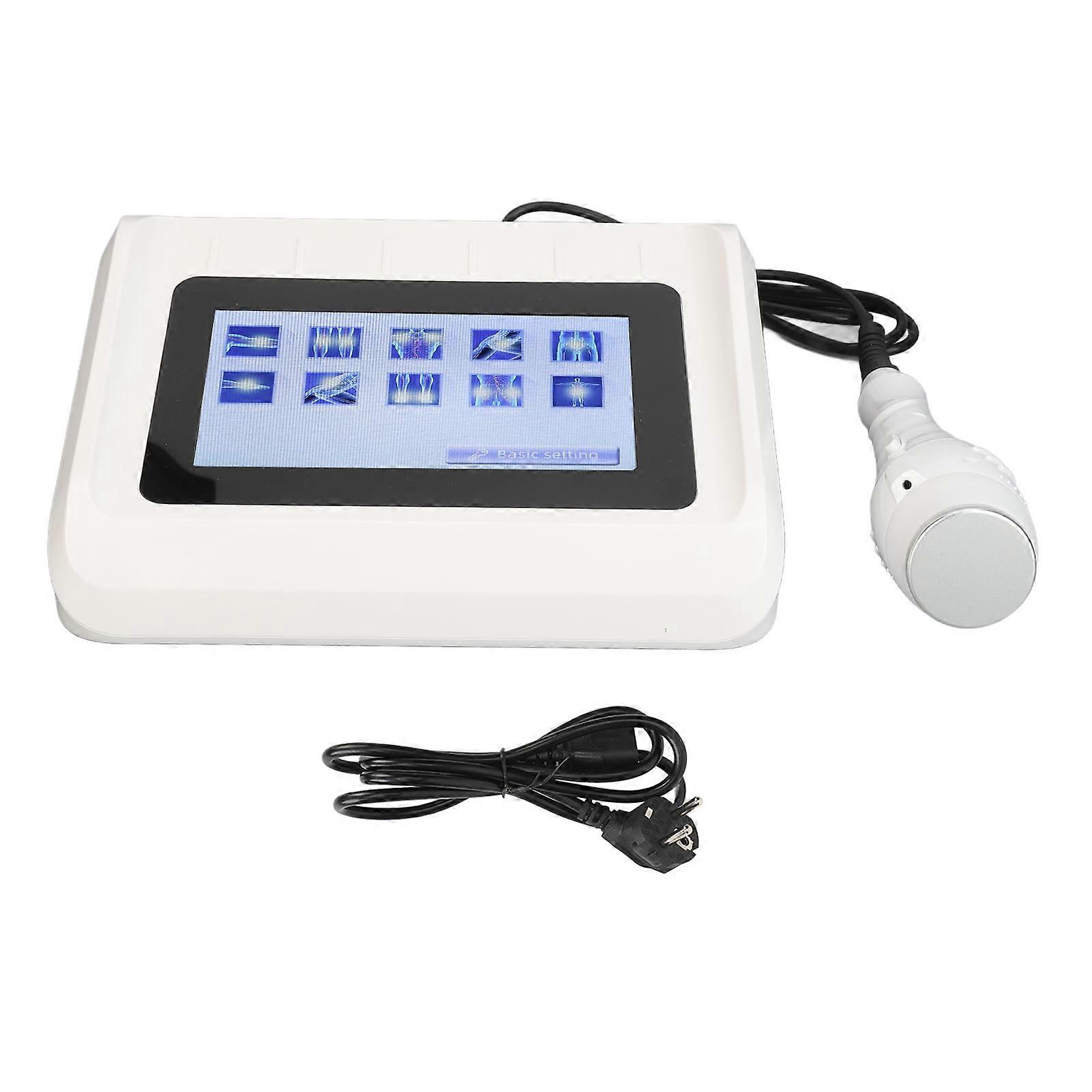 Deep Tissue Massage Machine Reduce Discomfort Enhance Circulation Ultrasound Muscle Massager with White Handle