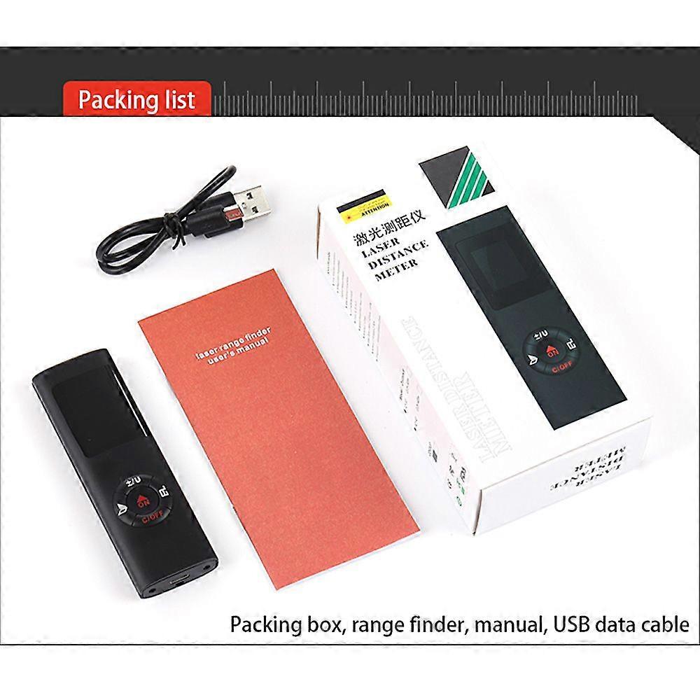 40M Smart Handheld Rangefinder Digital Mini Laser Distance Meter Trena Laser Portable Measurement Device USB Chargng Rangefinder