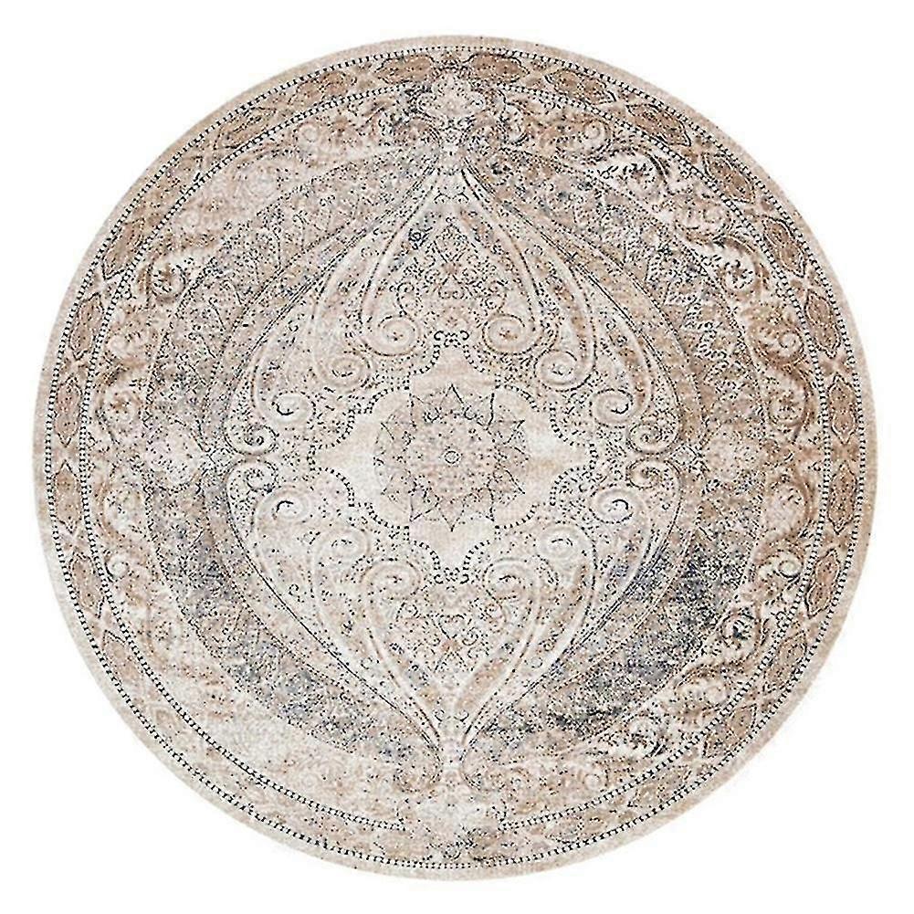 ラグラウンドクリスタルベルベットラグマルチカラーエスニックスタイルプリントカーペットラウンドクリスタルベルベットラグ