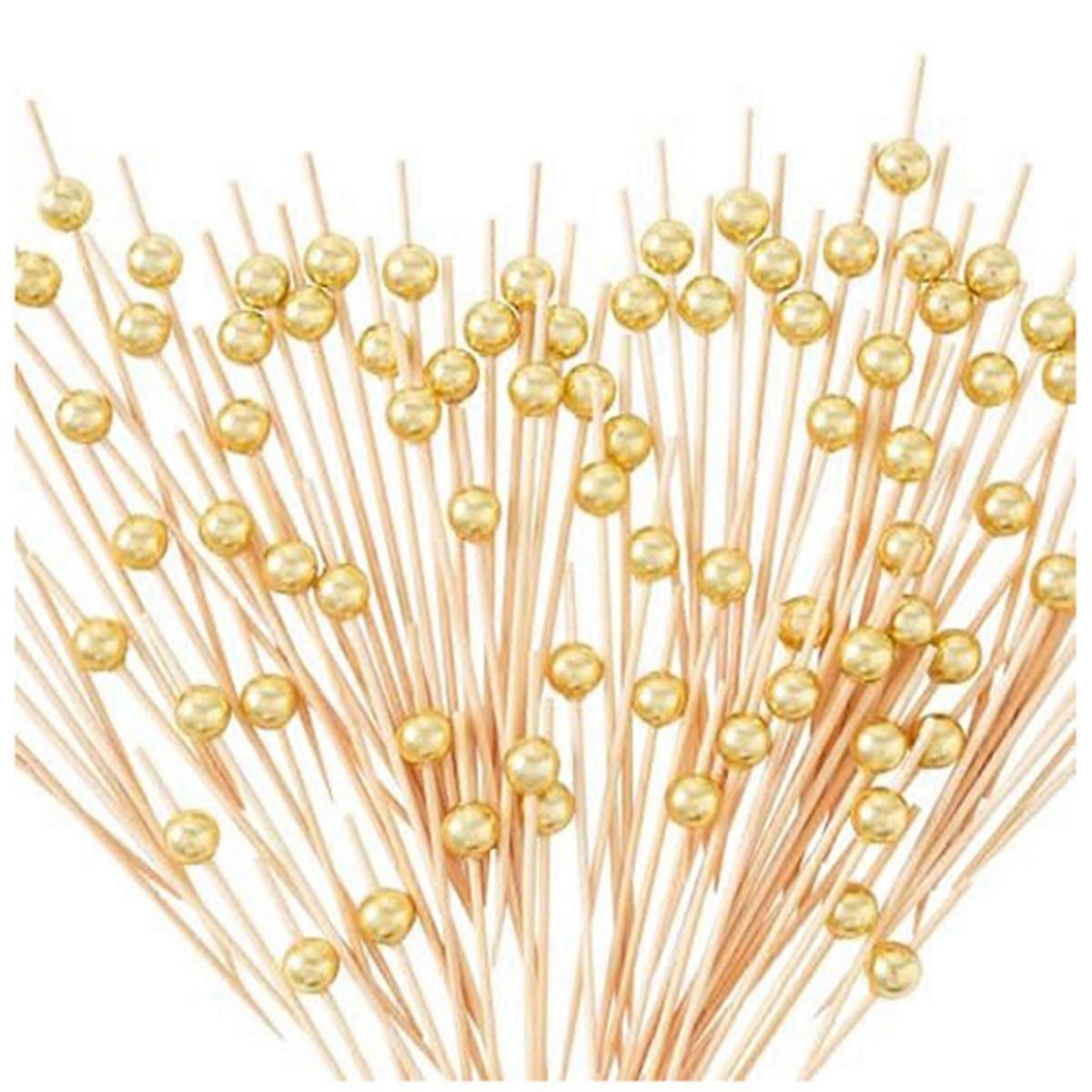 300 Pcs Cocktail Picks, 4.7 Inch Food Toothpicks for Appetizers/Bamboo Cocktail Skewers/Long Toothpi