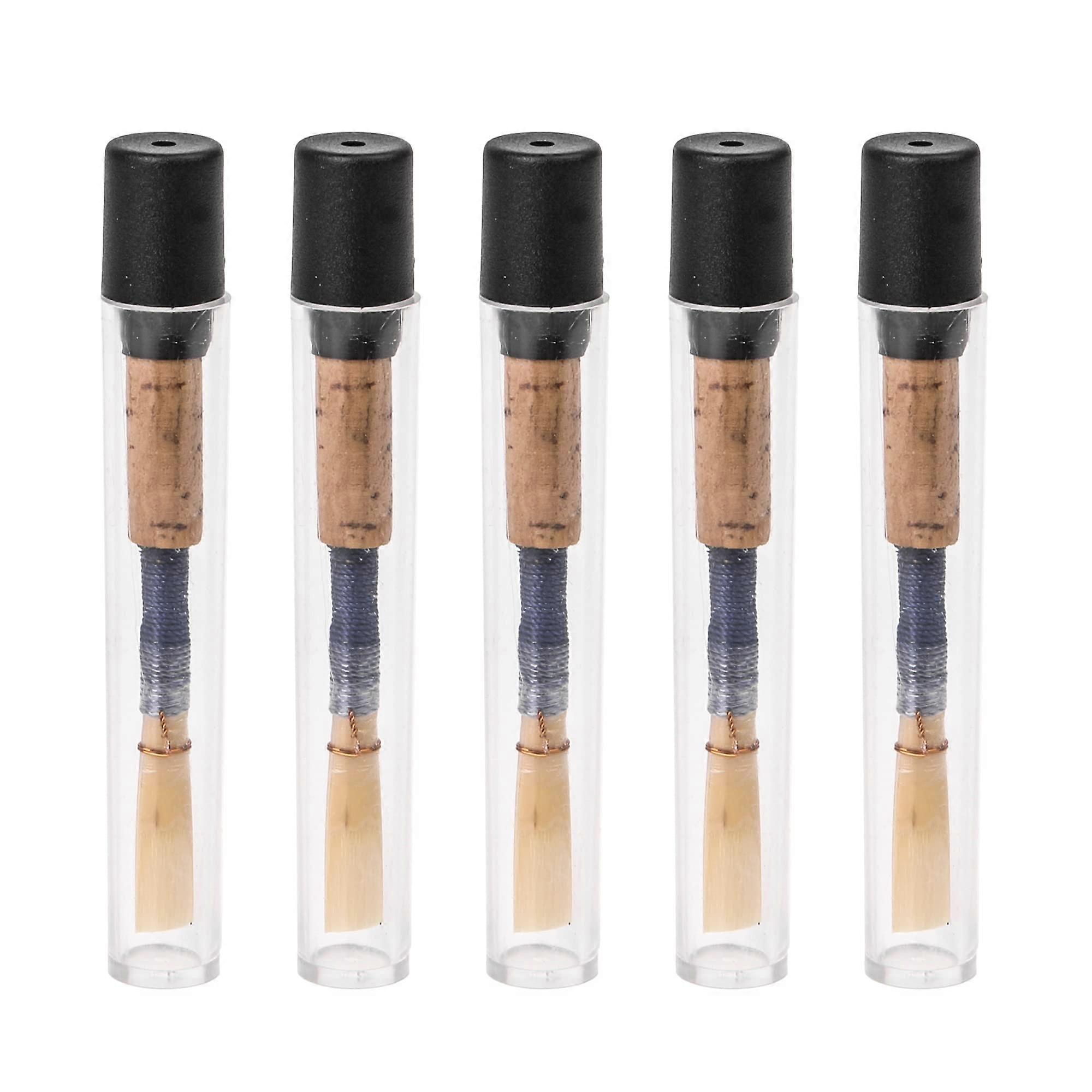 Oboe Reeds Medium Hard Blue Plastic Reeds for Tube Instruments Practice Pack of 5 Durable Quality Reeds