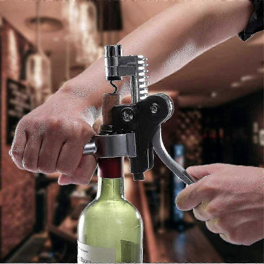 Silver Lever Corkscrew Wine Bottle Opener Set Suitable for Various Wine Brands