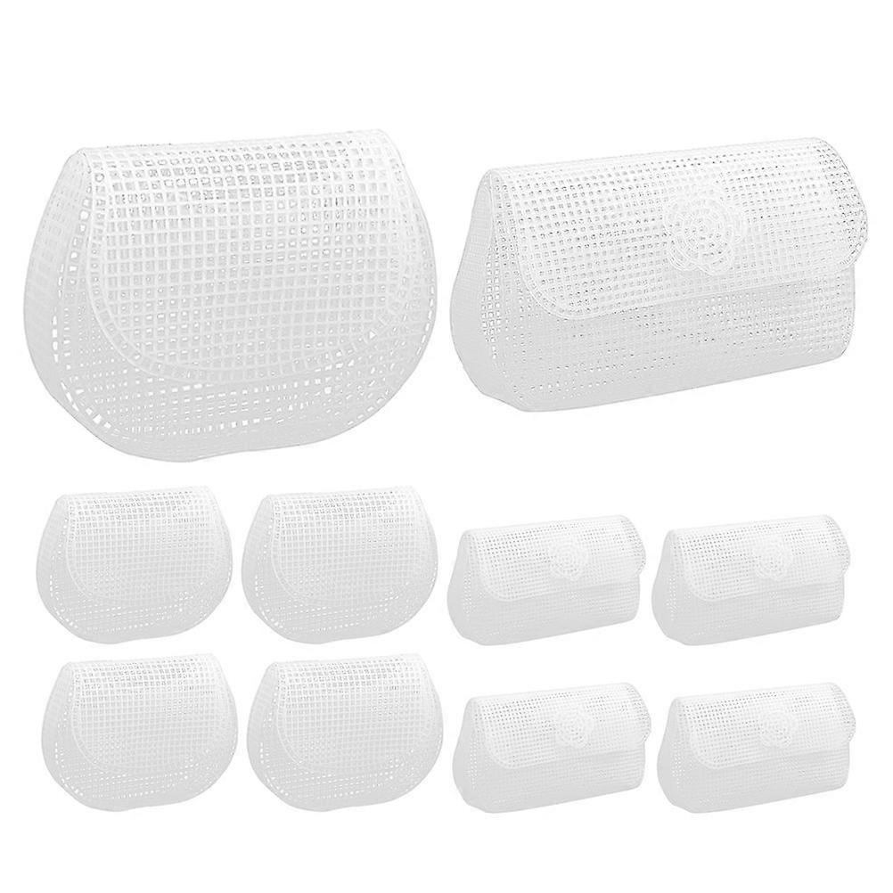 10 Sets Diy Bag Mesh Sheets Plastic Mesh Canvas For Crafting Multi-Function Weaving Pads For Creative Projects Lightweight And Portable Material