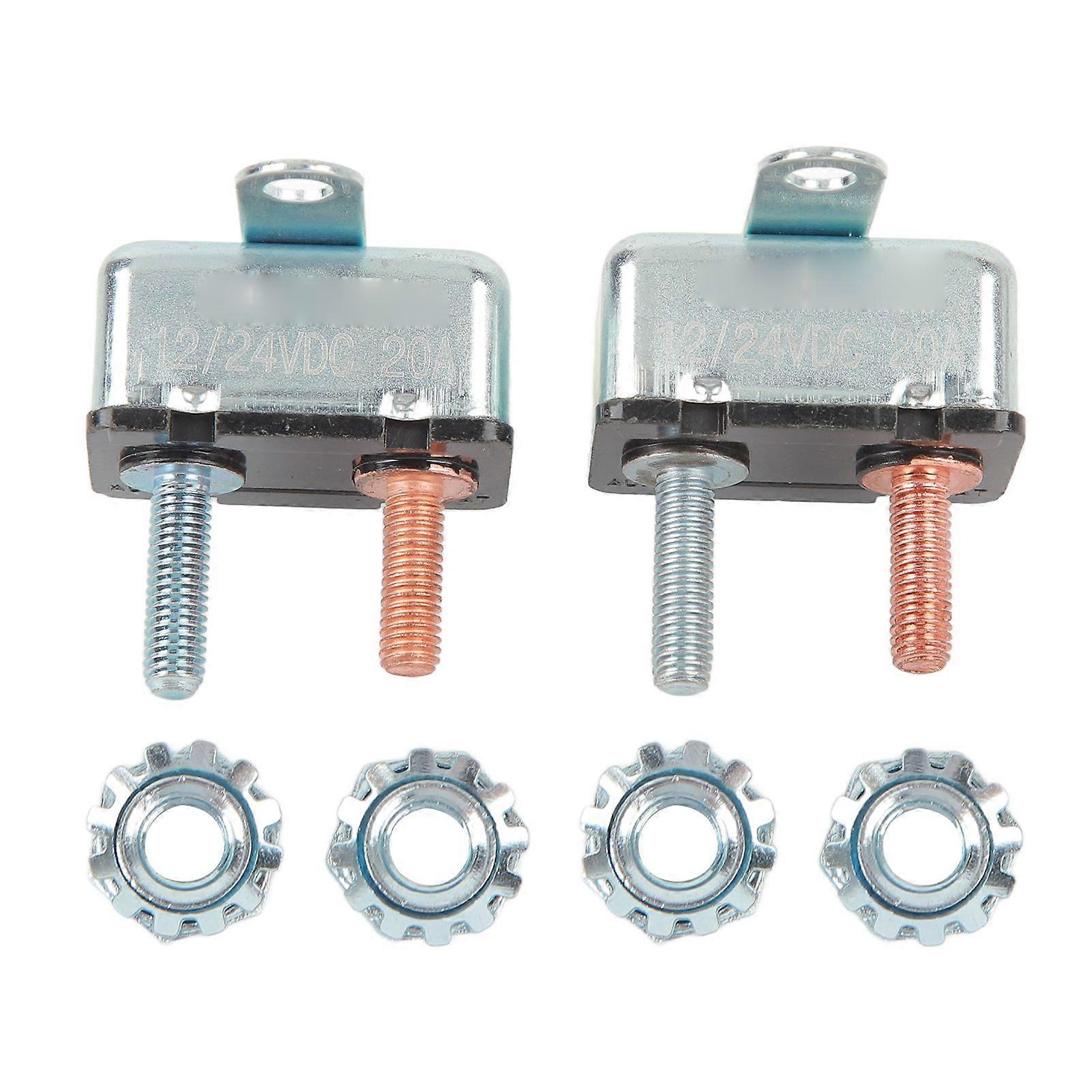 2025 Latest Model  2Pcs Automatic Reset Circuit Breaker Aluminum Alloy