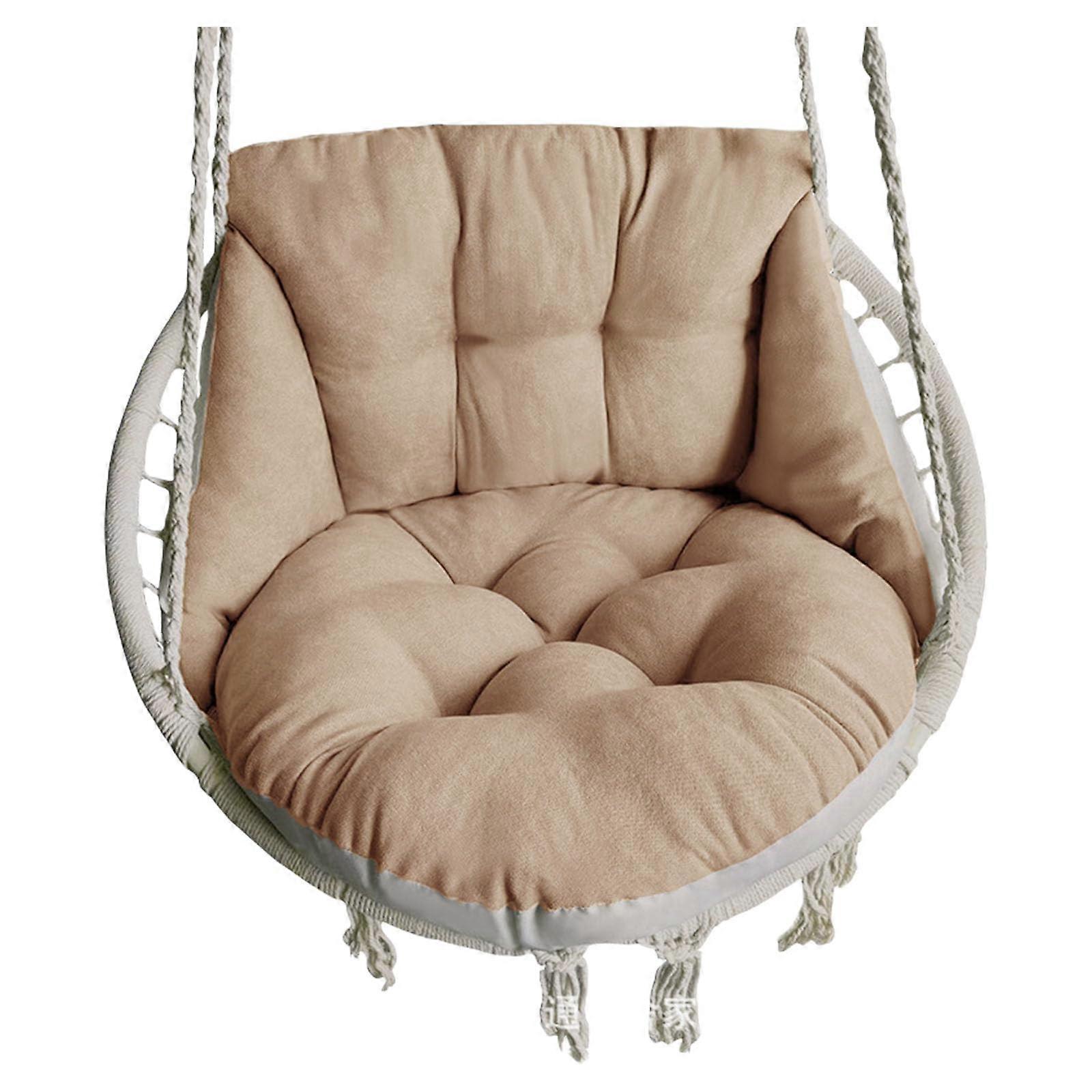 Soft Thick Rocking Chair Cushion for Indoor Outdoor Use, High Elasticity PP Cotton, Coffee Color 65x70x50 cm