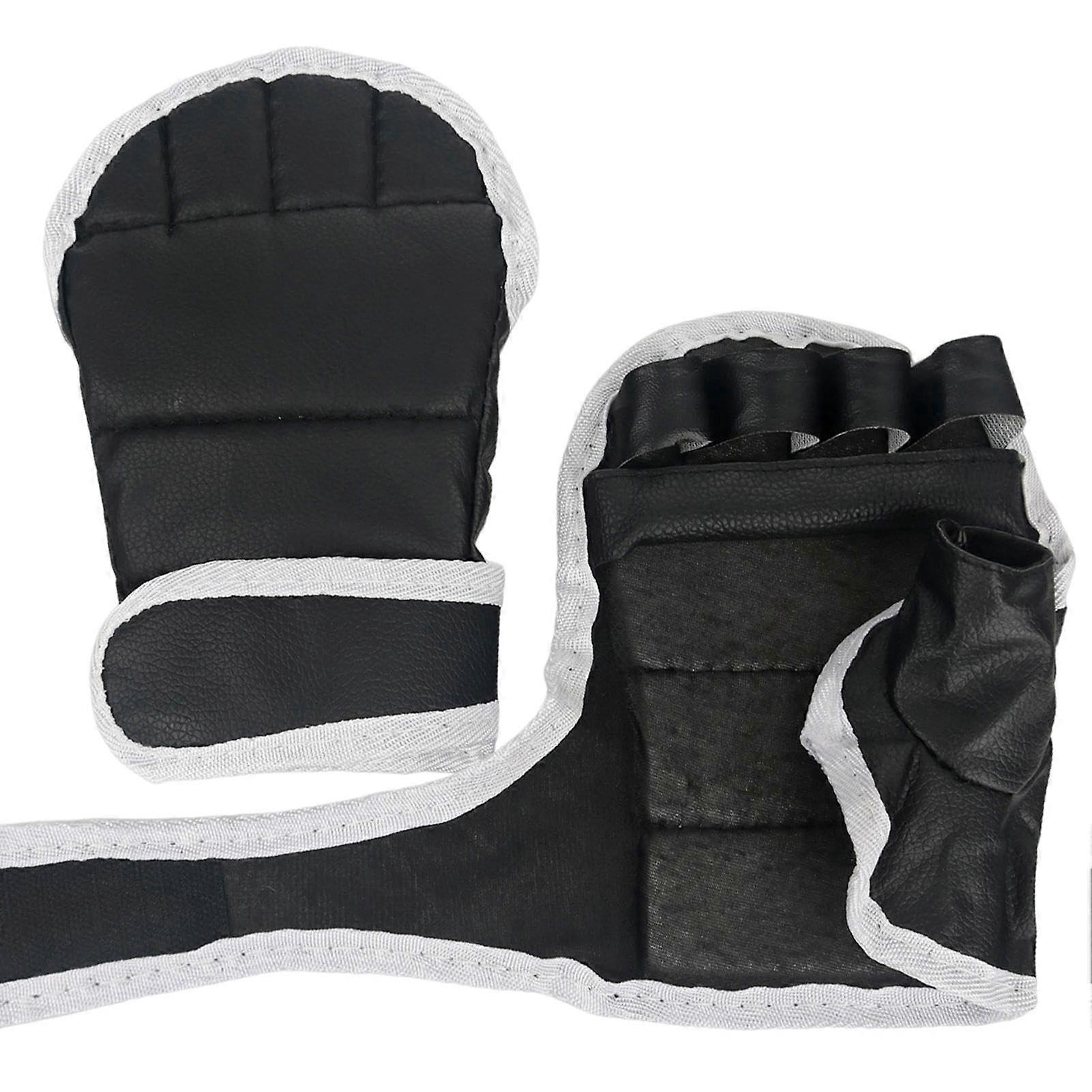 Black Batting Gloves for Muay Thai, Karate