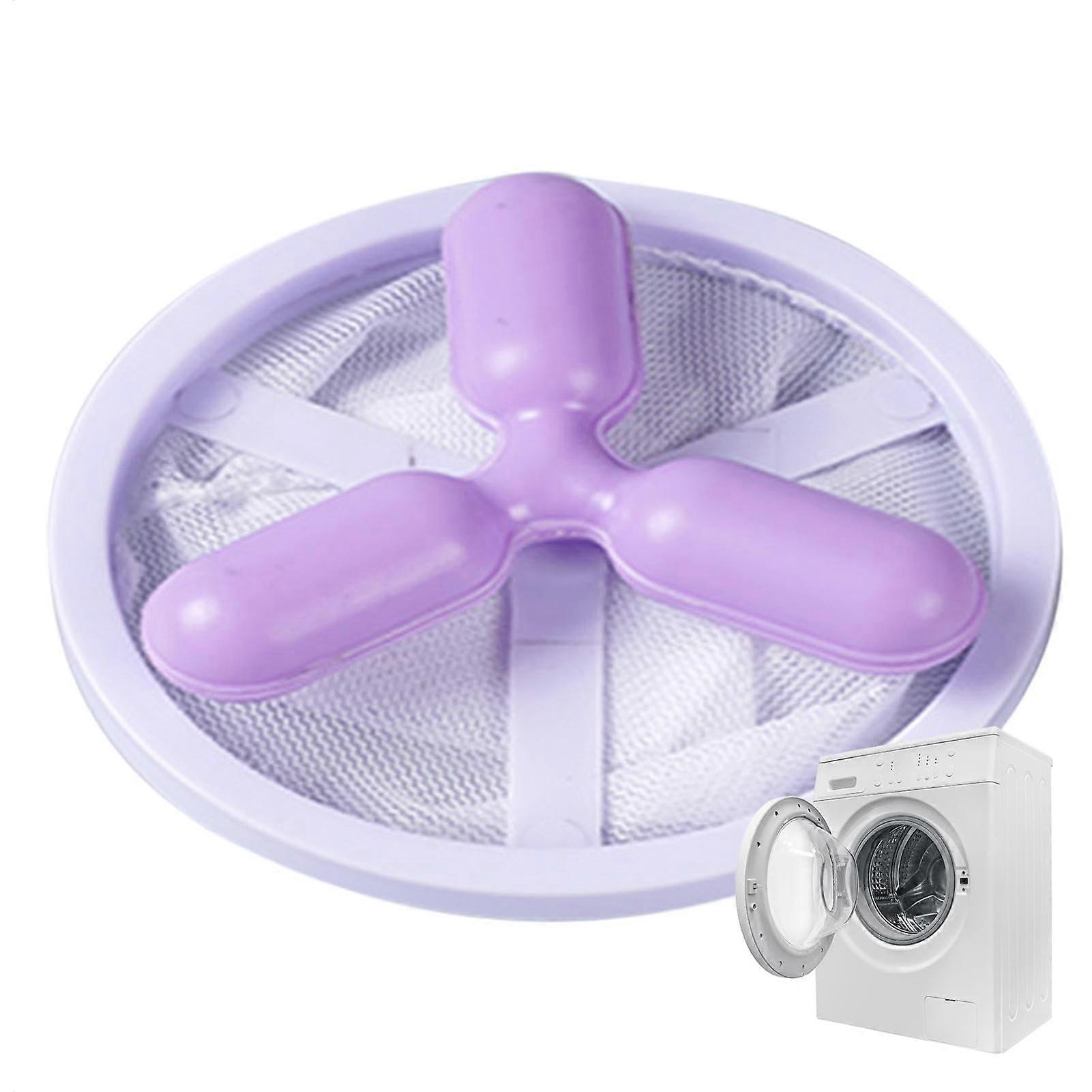 Haarfiltertasche Lint Catcher, reusable washing machine hair filter bag, protective ball lint trap catcher purple