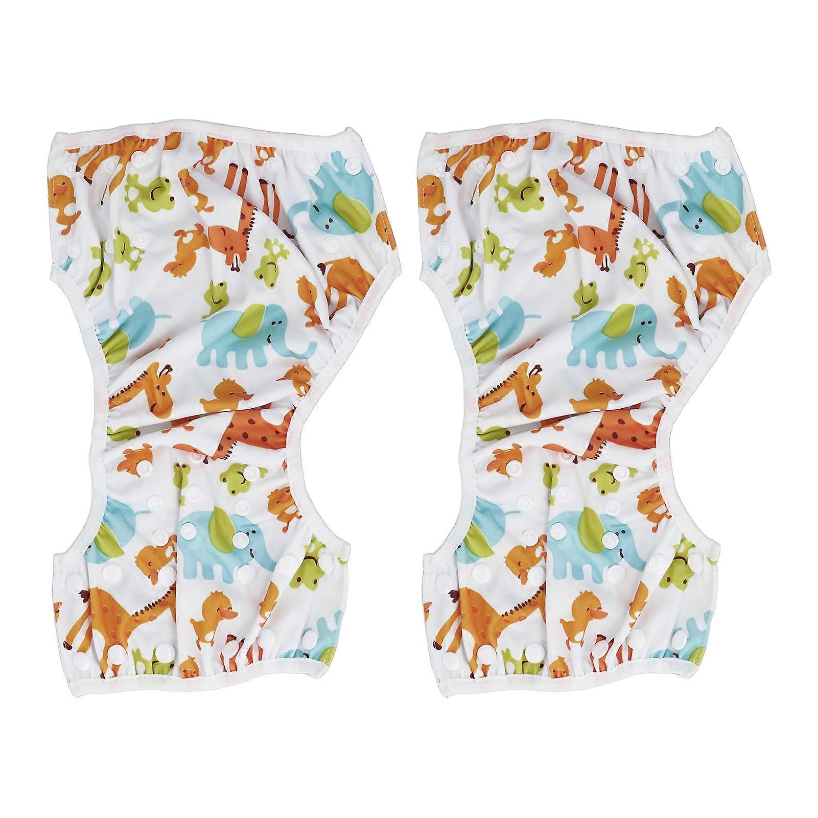 2 Pack Baby Swim Diapers Soft Breathable Waterproof Adjustable Leak Proof Infant Toddler B08