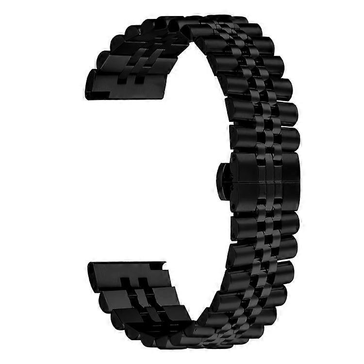 Compatible For Huami Amazfit GTR 4 46mm Wrist Band 5-Bead Stainless Steel Butterfly Clasp Watch Strap