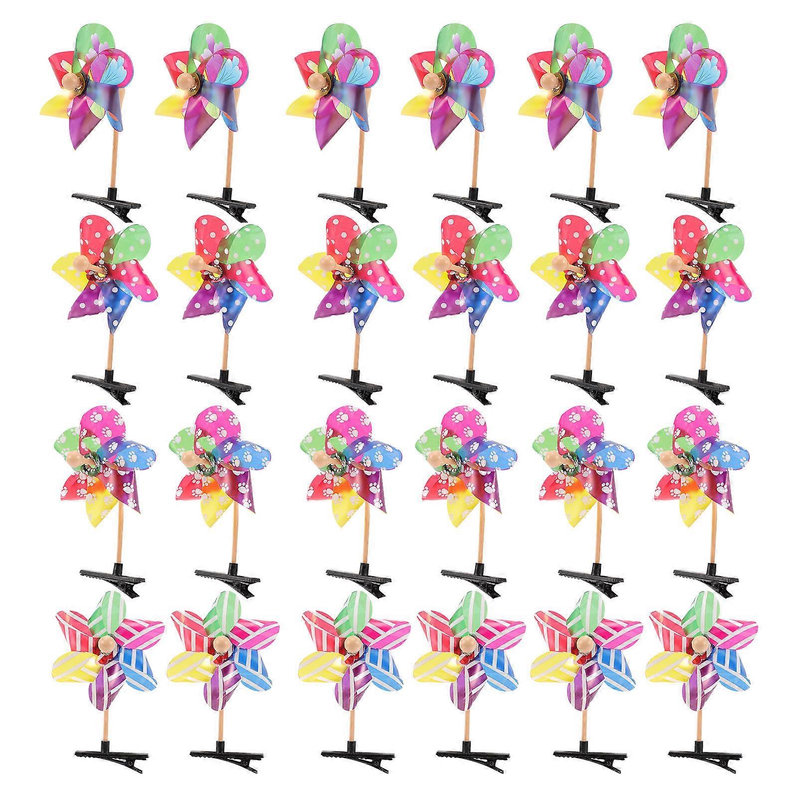 24PCS Pinwheel Hair Clips for Women – Sturdy Decorative Barrettes Hold, Windmill Style Hair Accessories for Everyday Hairstyling