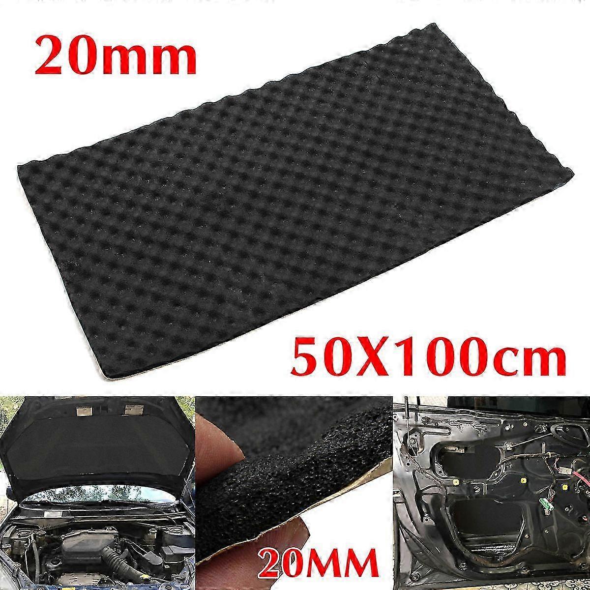 50*100cm 20mm ηχομόνωση αυτοκινήτων χαλάκι ηχομόνωσης μηχανών απόδειξη μηχανή τείχους προστασίας θερμότητας βαμβακερή αυτοκόλλητη ετικέττα