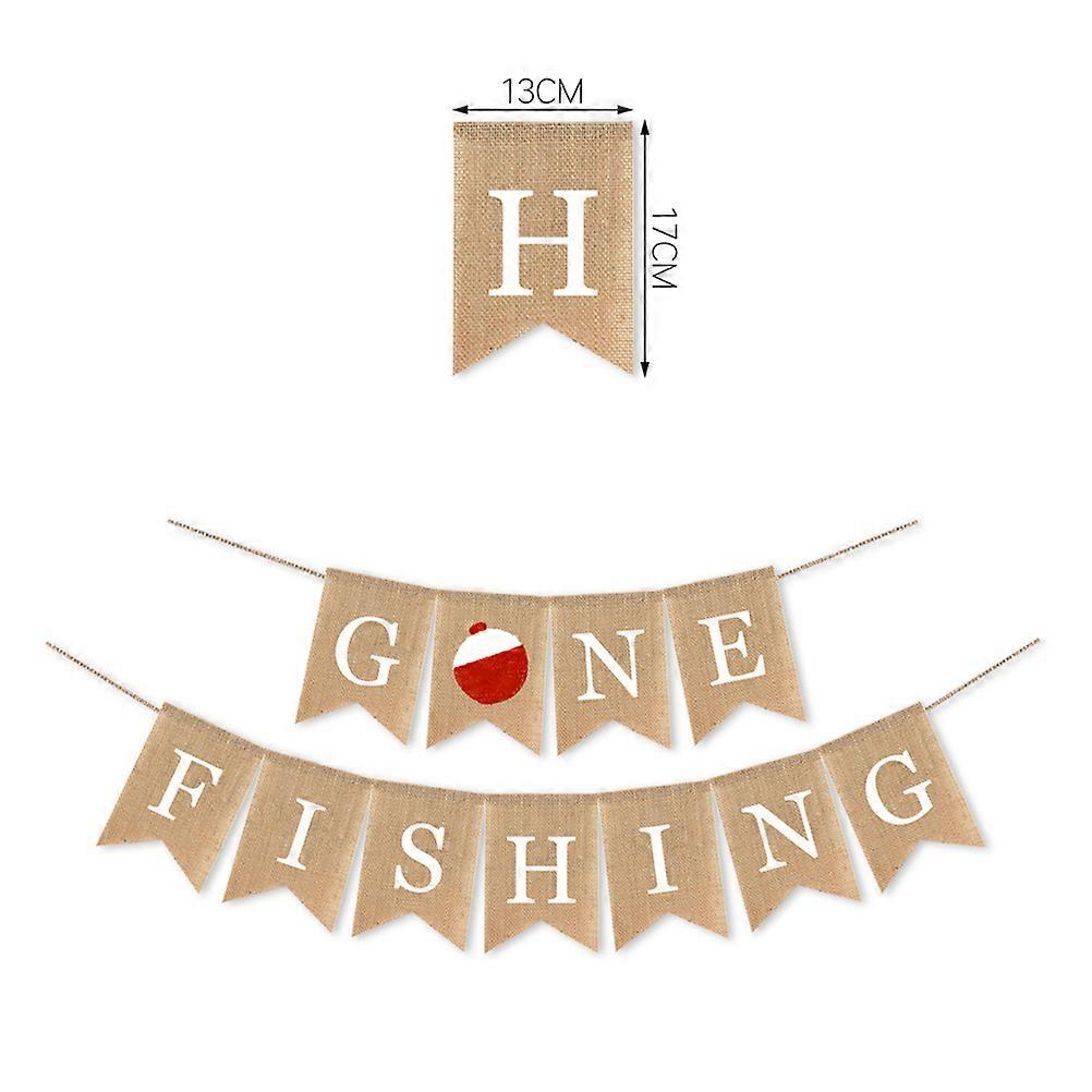 Banner, Burlap Party Decoration with Swallowtail Shape