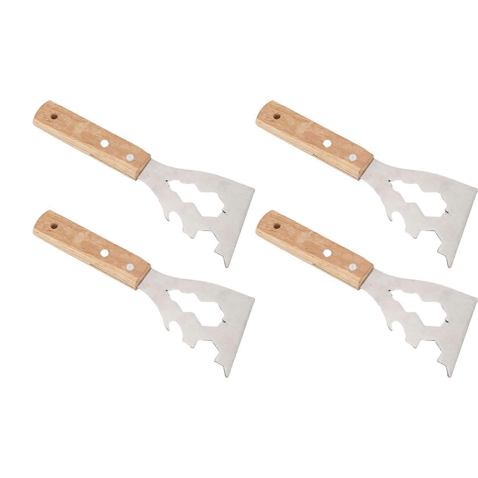 Edelstahl color scraper tool, ergonomic wooden handle, multifunctional tool