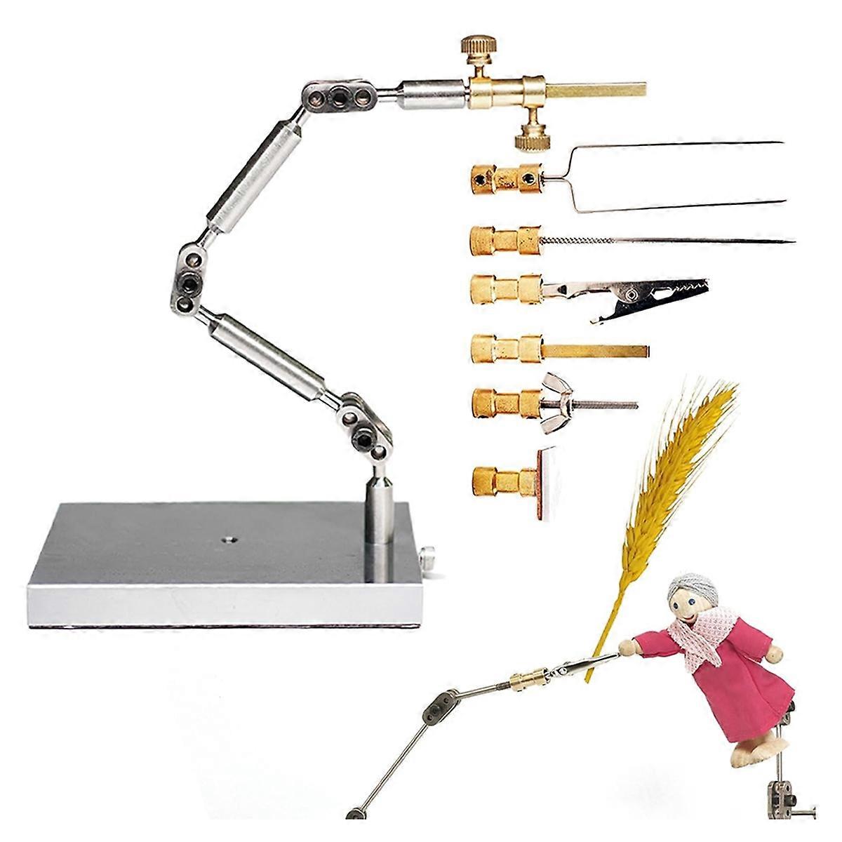 Stop Motion Animation Rig Arm Kit -with 26cm Stainless Steel Rig Arm&6 Different of Connectors for