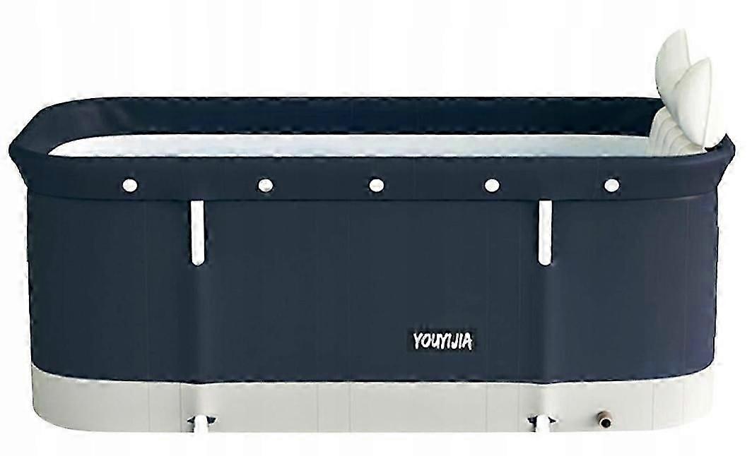 Large Size Portable Collapsible Folding Bathtub for Adults with Strong Sturdy Frame and Easy Movable Design Finished in Blue Color