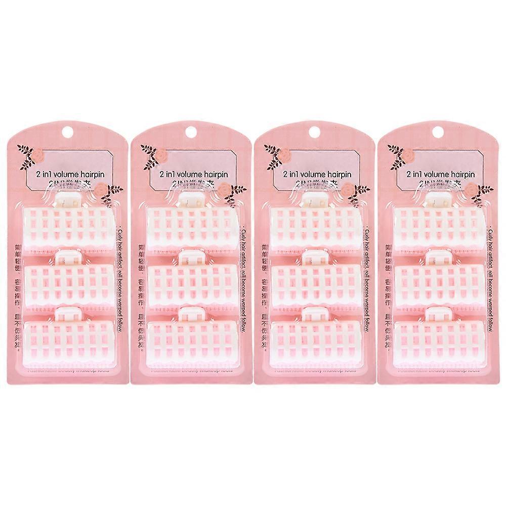 Sponge Hair Curler Styling Tool For Women Assorted Color Diameter 3.5cm Temporary Hair Curling 4 Sets