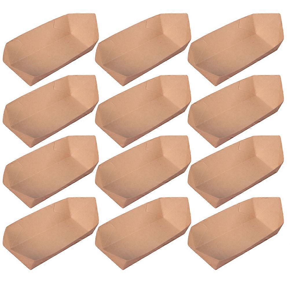 Paper for Buffet Snack Containers Oil-Resistant Khaki 20Pack