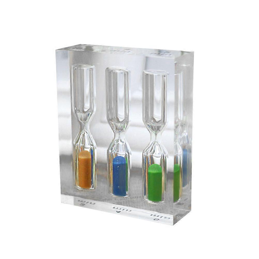 3 in 1 Transparent Acrylic Sand Timer 3 4 5 Minutes Colorful Hourglass Sand Clock Timers for Home Office Kitchen