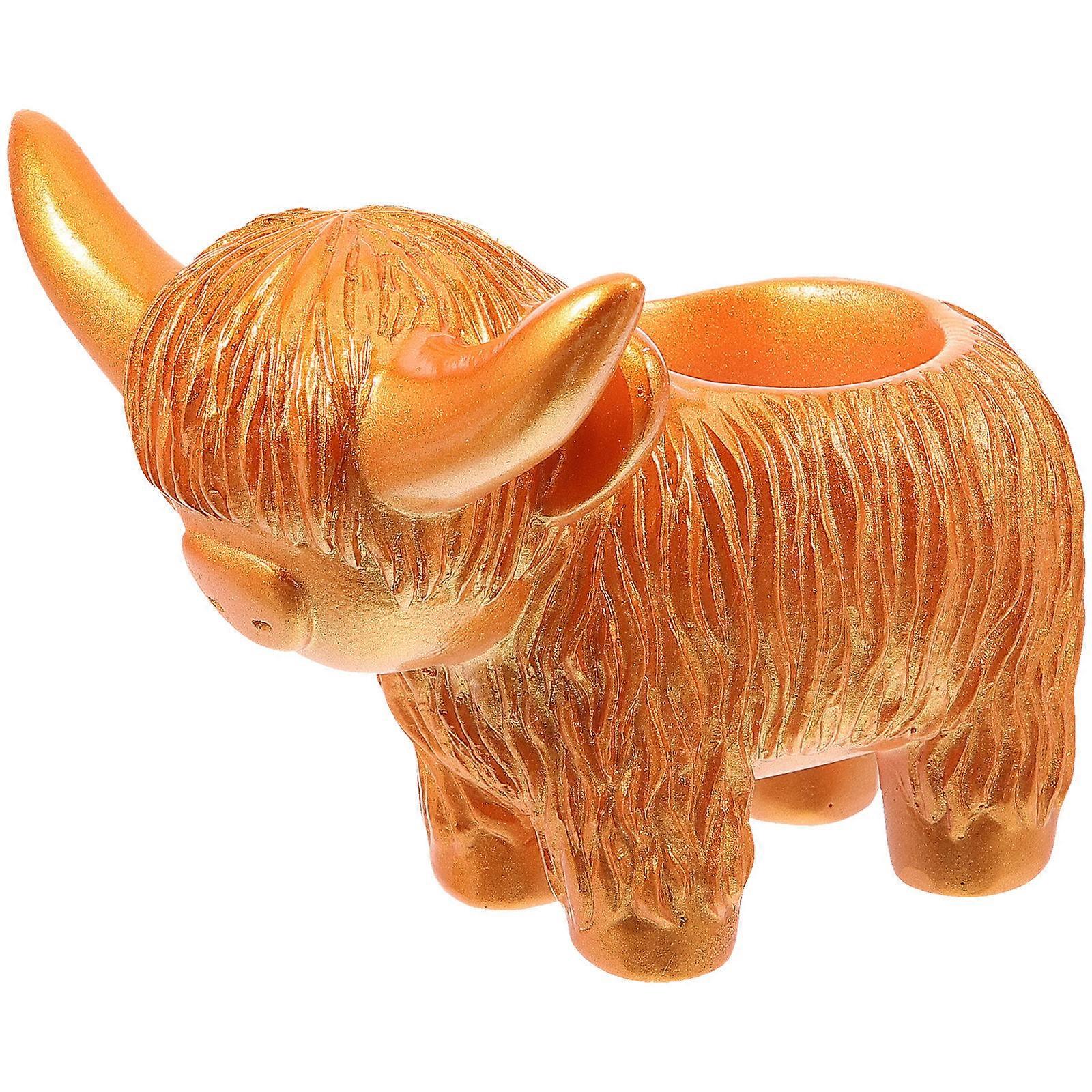 Cow Planter Cow Decorations Outdoor Space Planting Resin 1Set