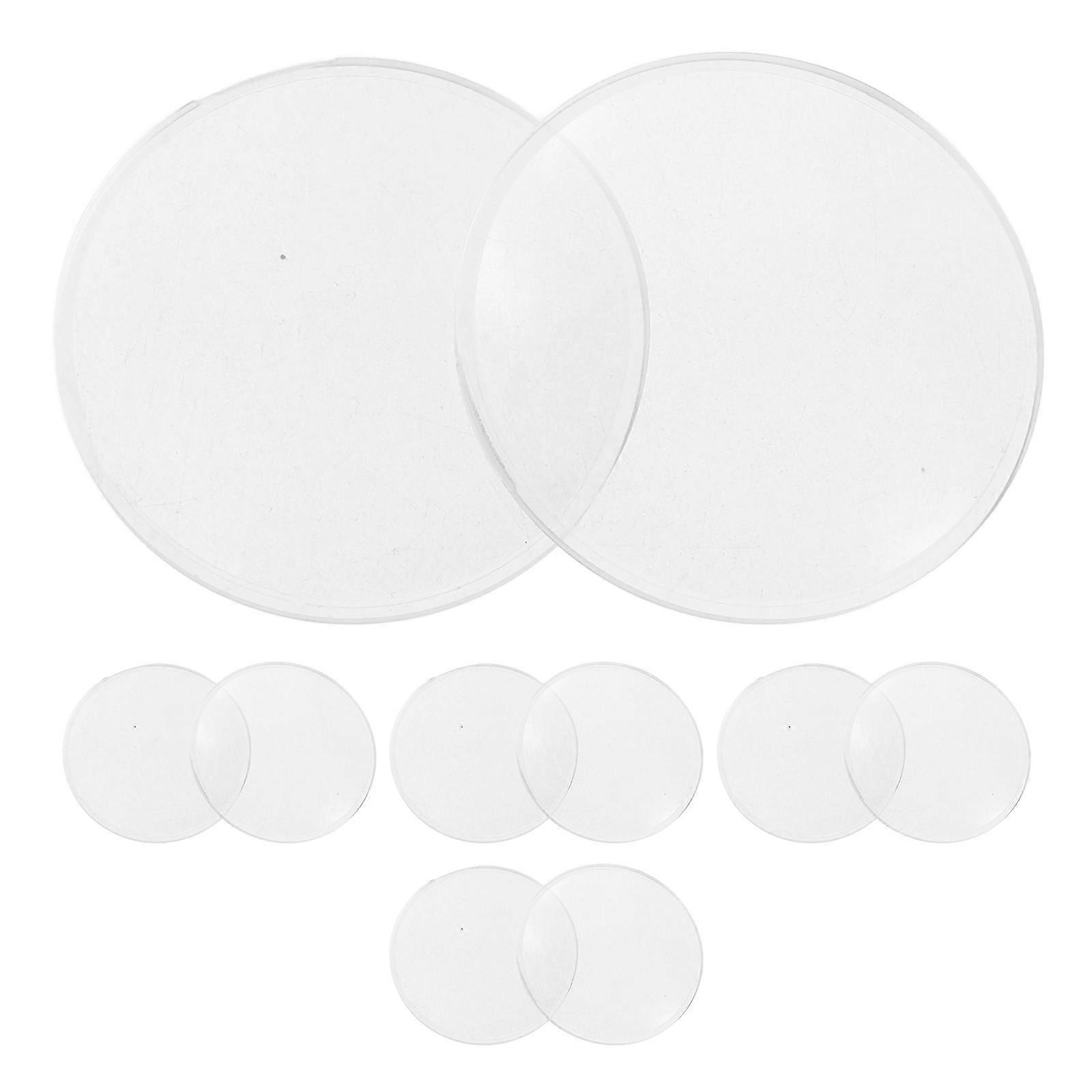 Optical Magnifier Double Convex Jewelry Inspection Transparent Color High Light Transmittance 10Pcs