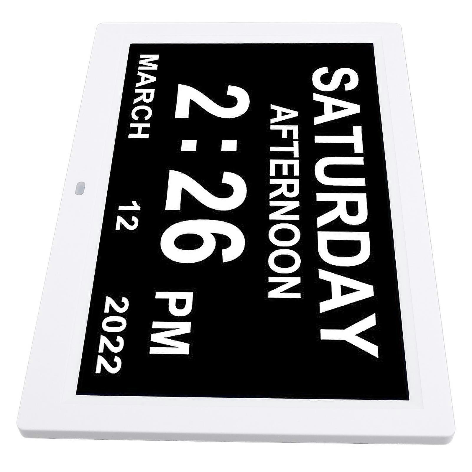 Digital Calendar Clock 12 Inch Day Date Clock with 3 Medication Reminder 12 Custom Alarm for Dementia Seniors