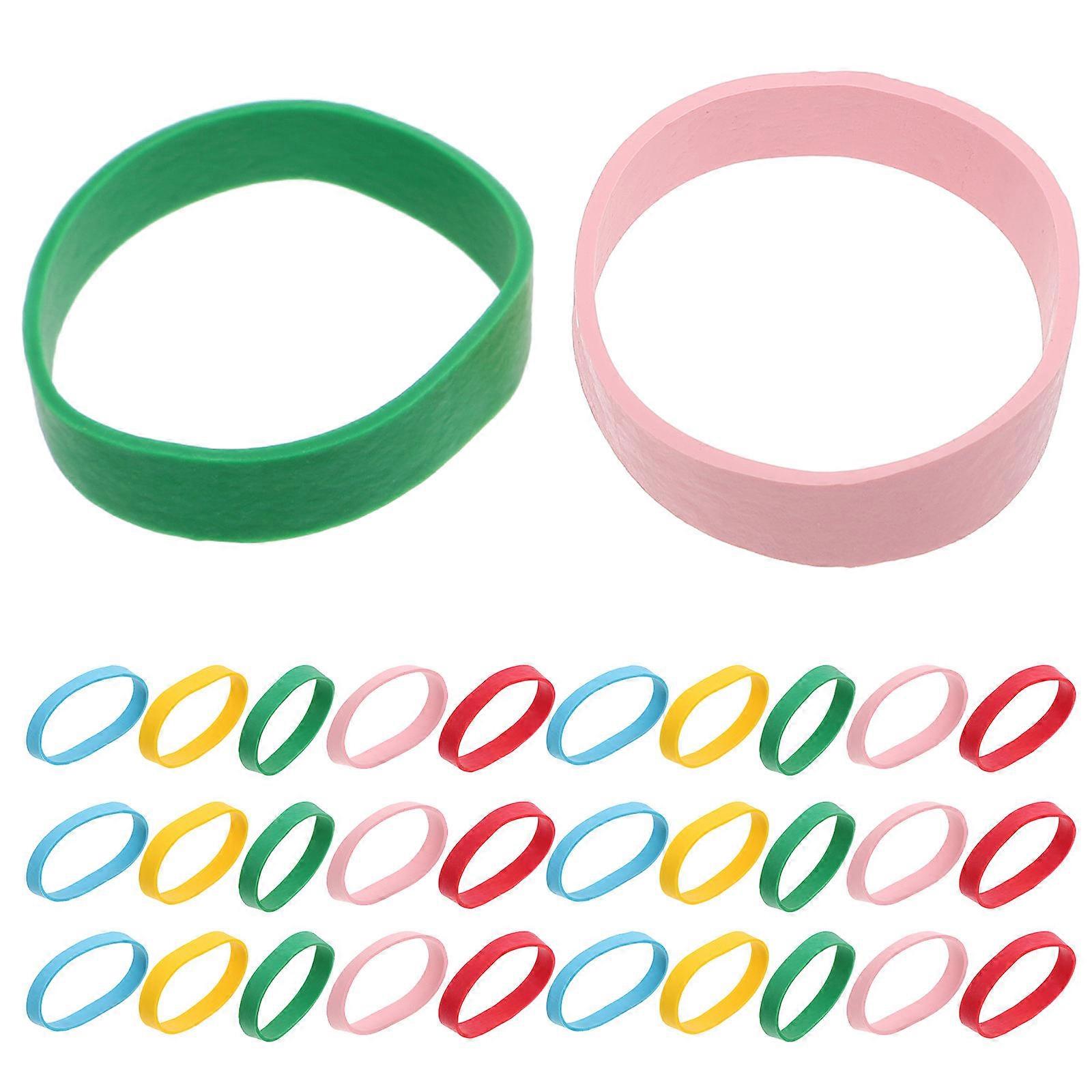 Elastic Rubber Wrapping Bands Heavy Duty Large Size Home Use Assorted Color 5.00X4.00X1.00CM Organizing 1Set