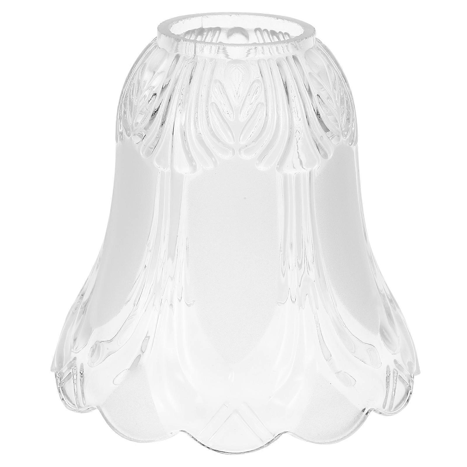 Clear Glass Lampshade Cover For Homeowners Decorators Simple Design Round Top 1Set