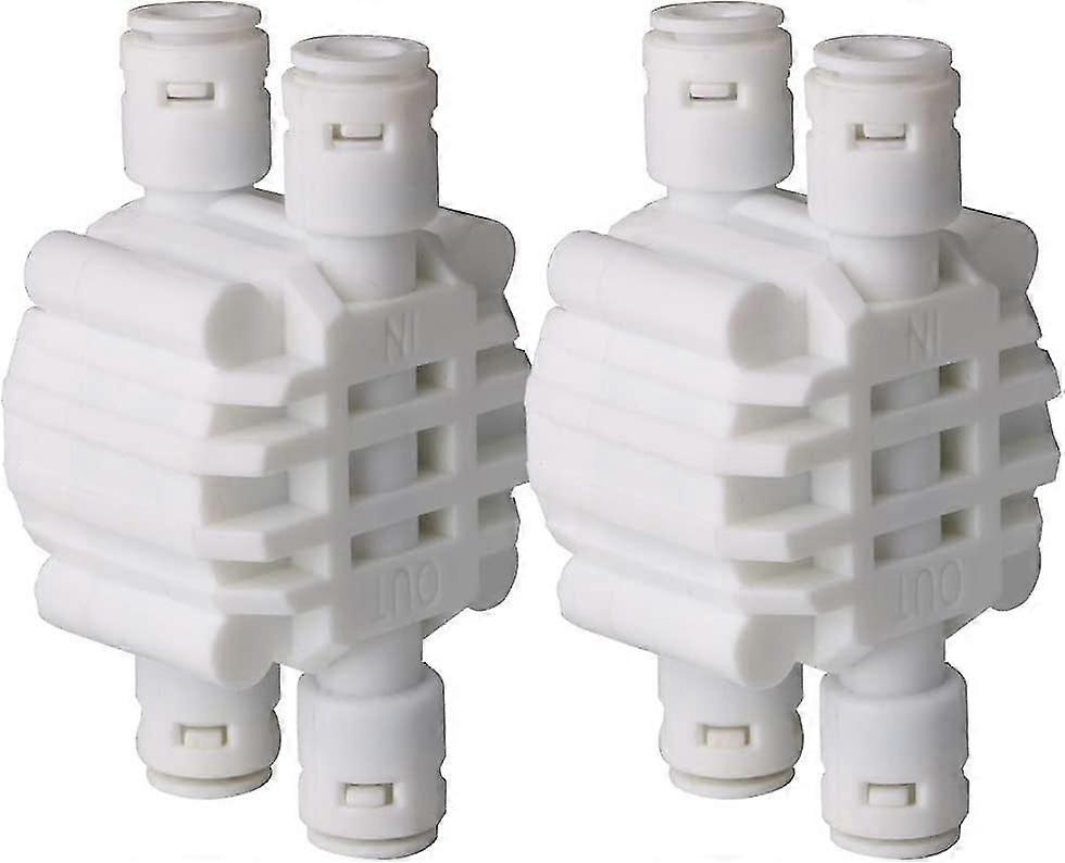 1/4" 4-way automatic shut-off valve, push-in fitting, for reverse osmosis RO water filtration systems