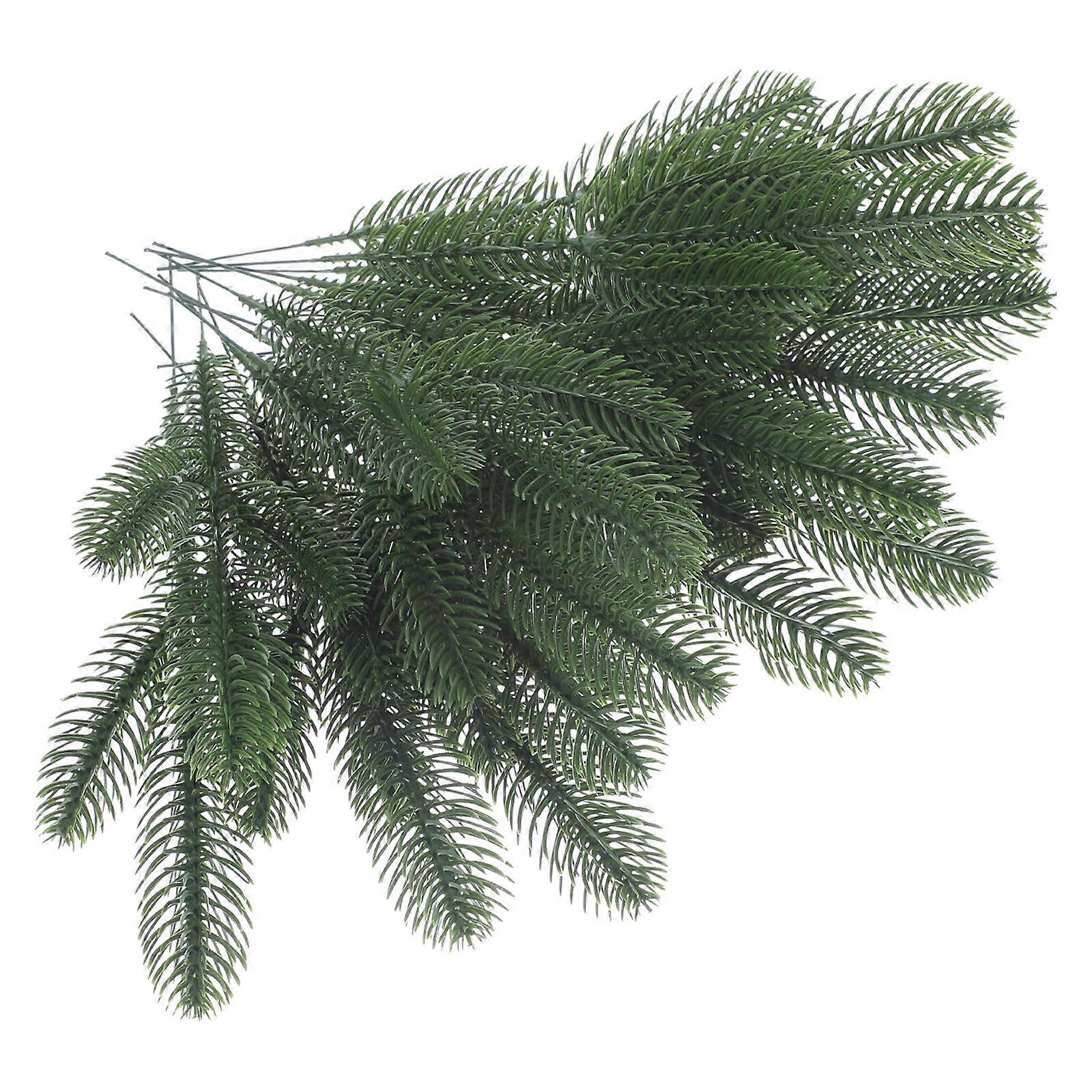 Small Pine Branches For Crafts Simulated Pine Needle Stems Realistic Looking For 24Pcs