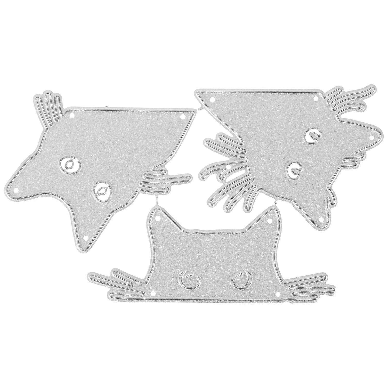 Cat Dies For Card Making Embossing Stencil Cat Die Cuts Paper Craft Tools Silver 1 Set Cutting