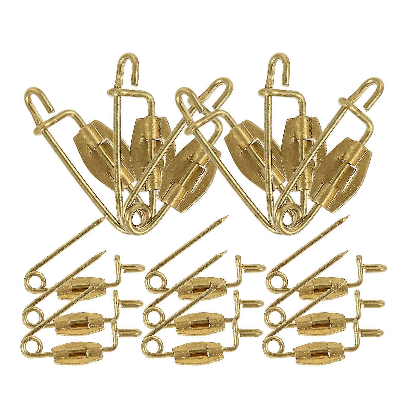 Metal Safety Pins for Crafting P-Shaped Brooch Base Artisans Everyday Use 50Set