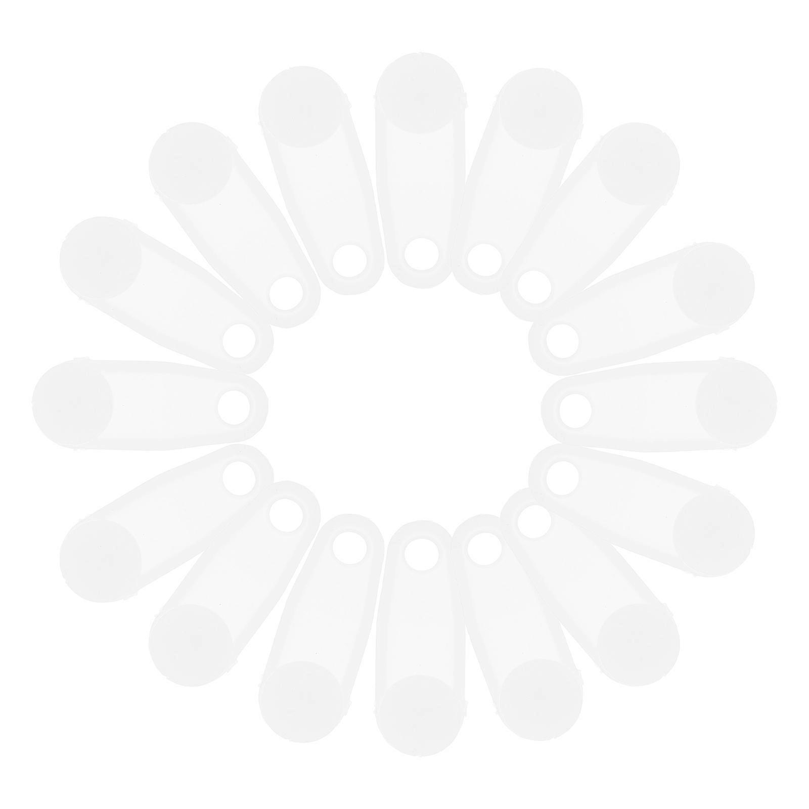 Plastic Curtain Rail Hooks 24Pcs White ABS for Curtain Rod Fixing