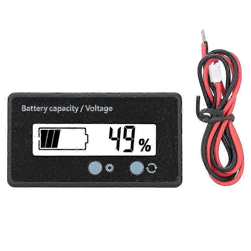 GY-6GS PCB HTN Waterproof Battery Capacity Monitor Indicator LCD Display 12-84V White