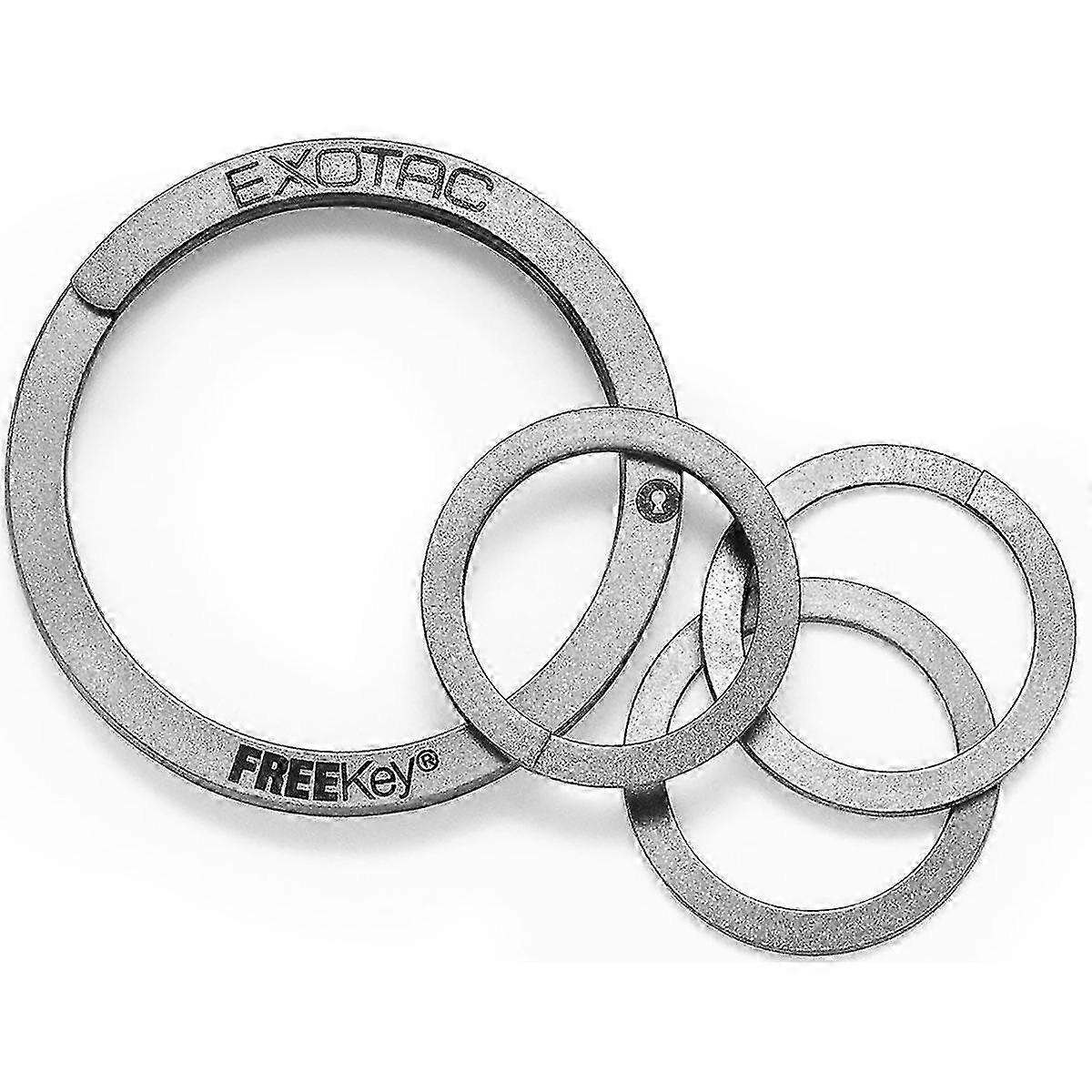 FREEKey Slim System Easy to Use Key Ring and Three Mini Key Rings