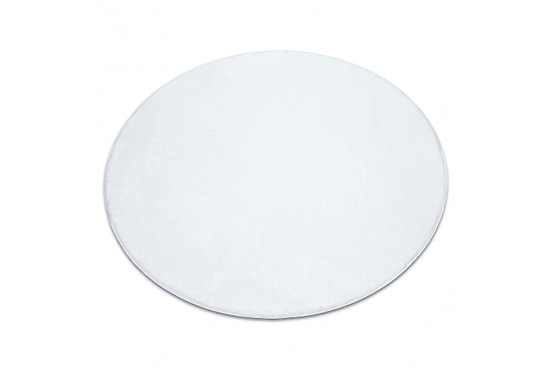 Modern washing carpet POSH circle shaggy, plush, thick anti-slip ivory