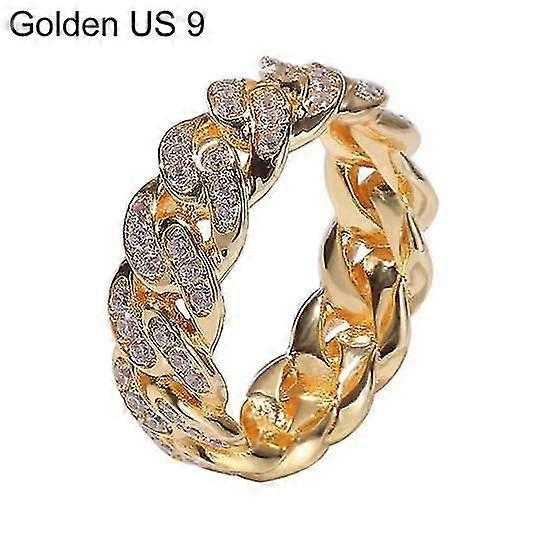 Hip Hop Ring Easy Matching Elegant Portable Pretty Cubic Zirconia Alloy Finger for Decoration