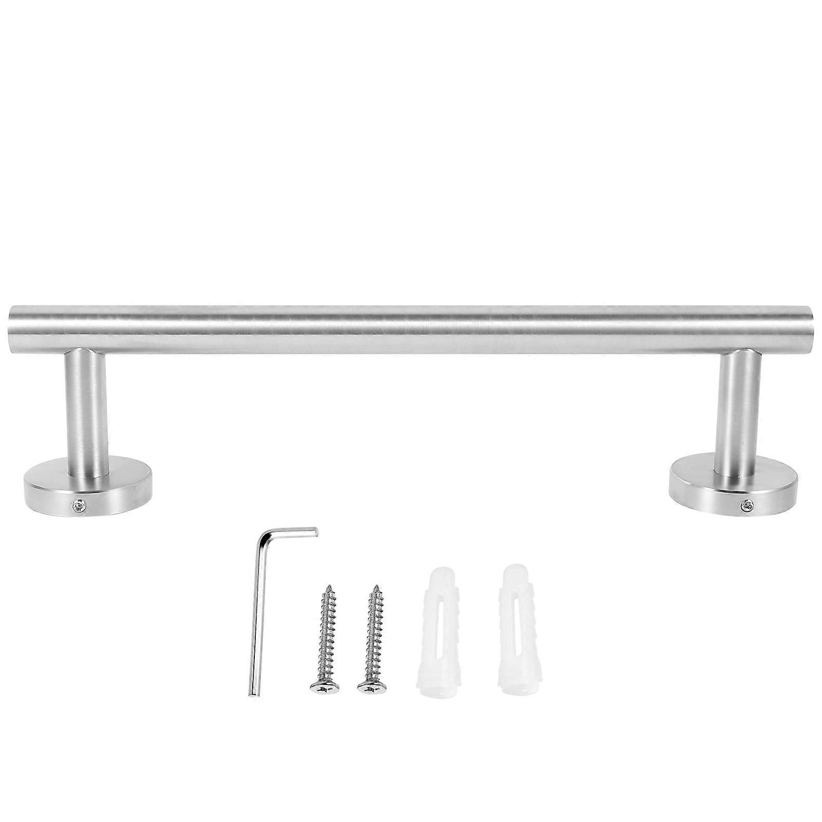 Wall Mounted Stainless Steel Towel Rack Hanger for Bathroom Silver 1pc