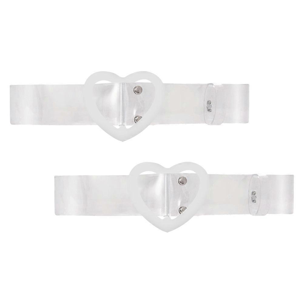Clear Waist Belts Easy to Clean Wide Belt Transparent Resin Women Daily Wear Accessory for Dresses 2Pcs