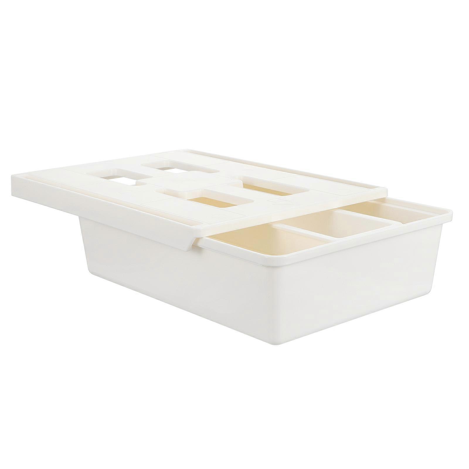 Punch Free Under Desk Drawer Plastic Office Table Organizer 2pcs Set