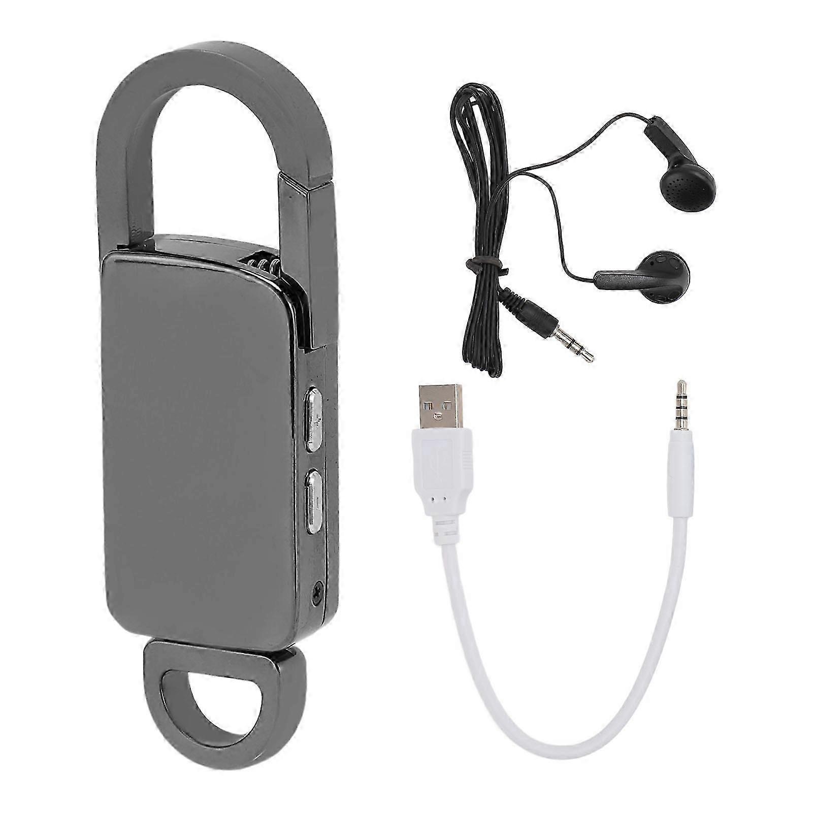 Intelligent Voice Activated Recorder Keyring with Noise Reduction for Conference and Class, 16GB Memory